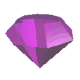 Violetter Diamant auf Weiß